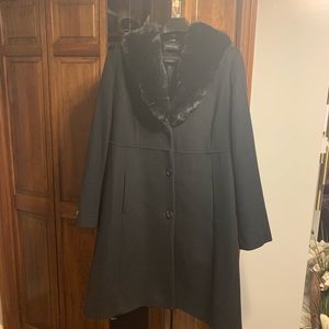 Jones New York Winter Coat with Fur Collar